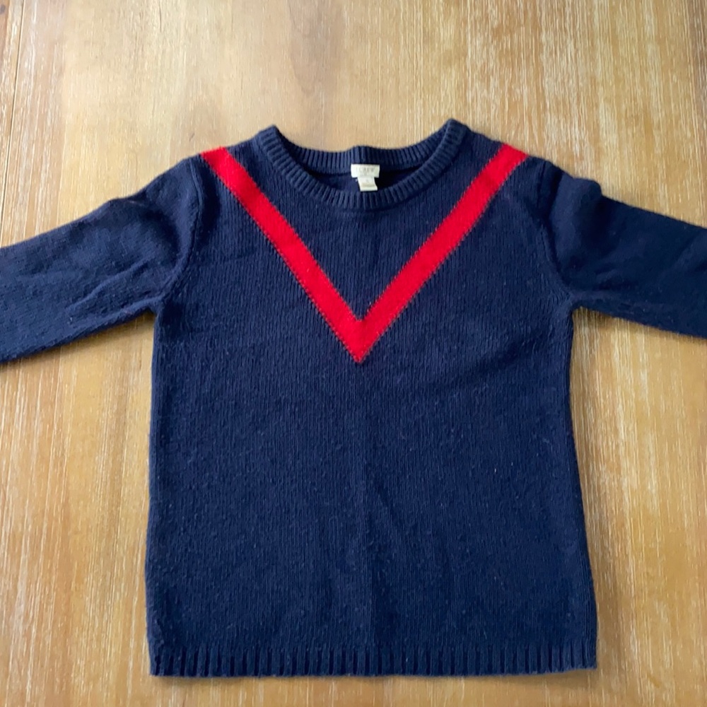 JCrew - Navy V stripe sweater -Sz. Sm.